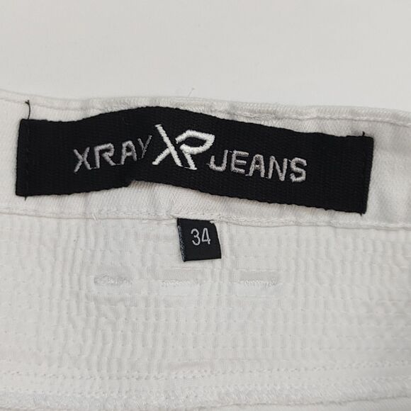 NWT X-ray Jeans White Denim Moto Shorts Mens Size 34 Style : Xms-9613 - Picture 15 of 16